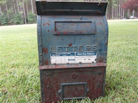 vintage metal post office drop off box|vintage usps mailboxes for sale.